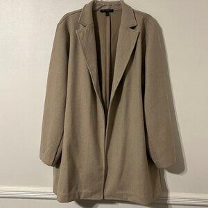 BANANA REPUBLIC OPEN FRONT COAT FAUX BRUSHED WOOL SIZE XXL